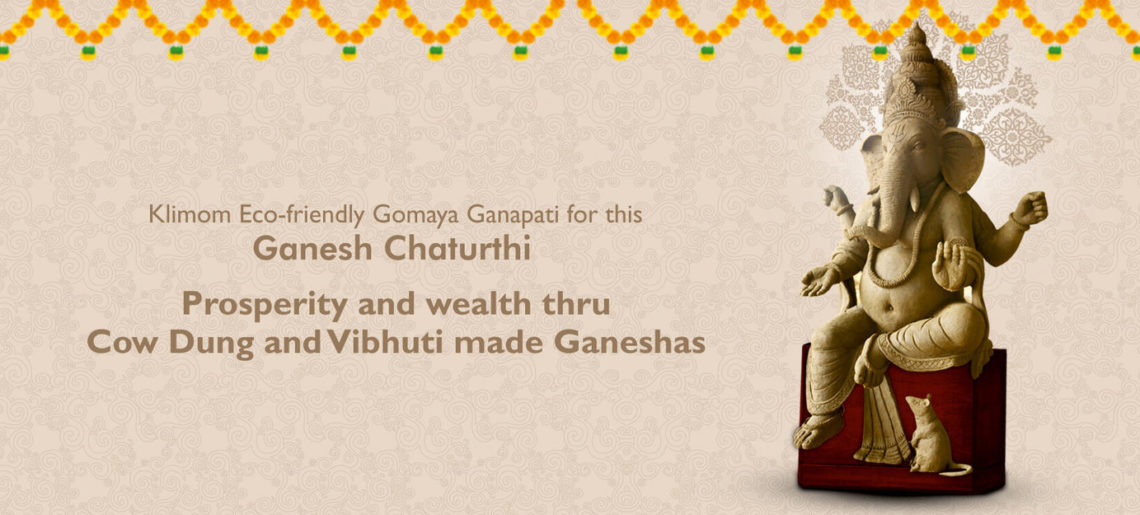 Prosperity and wealth through Cow Dung and Vibhuti made Ganeshas